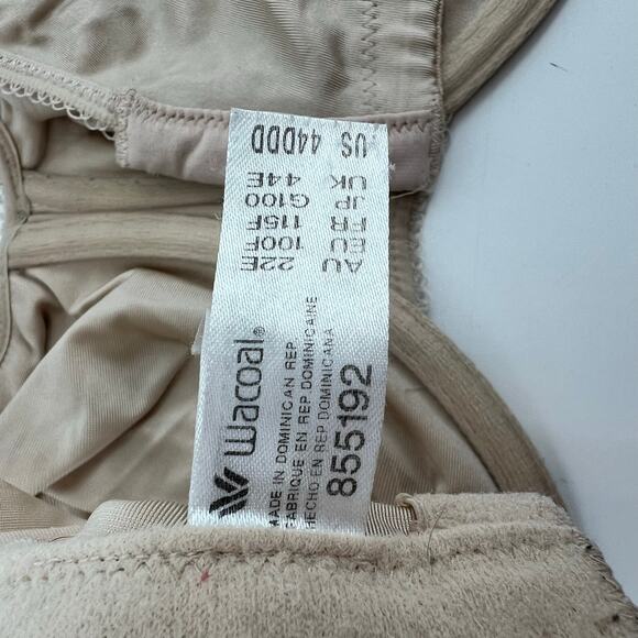Wacoal Basic Beauty Full Figure Seamless Underwire Bra sand (beige/tan) sz 44DDD - Picture 7 of 10